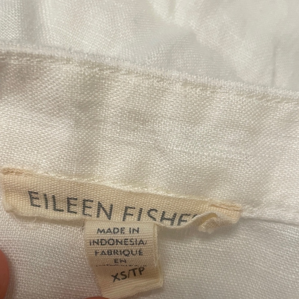 Eileen Fisher linen white Blouse/dress